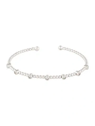 Pre-owned Bracelet 14k Diamond Cuff, 7.5" In Multi