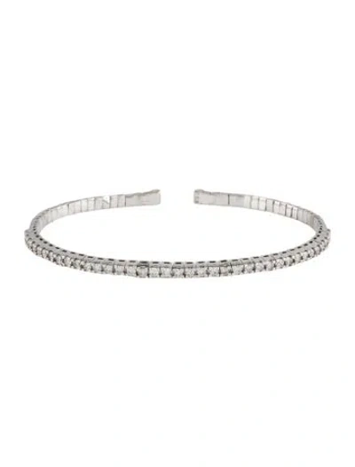 Pre-owned Bracelet 14k Diamond Cuff , 6.25" In Multi