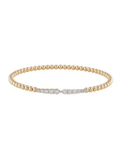 Pre-owned Bracelet 14k Diamond Cuff , 6.25" In Multi
