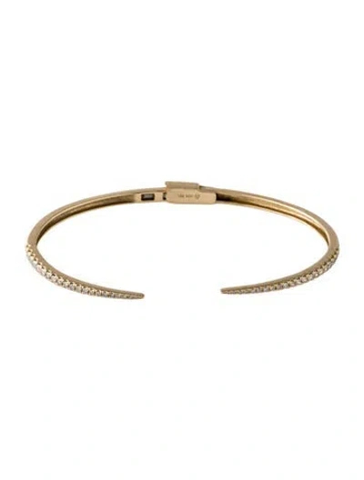 Pre-owned Bracelet 14k Diamond Cuff , 6.5" In Multi