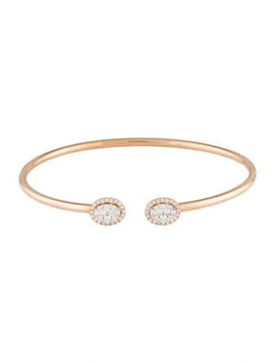 Pre-owned Bracelet 14k Diamond Cuff , 7" In Multi
