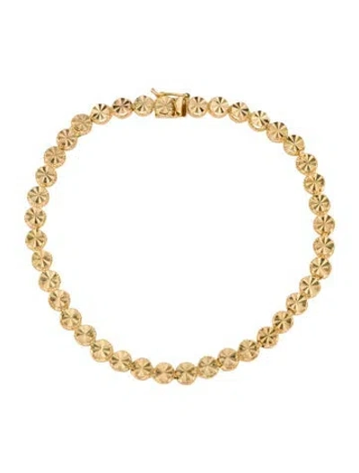 Pre-owned Bracelet 14k Diamond Cut Link , 8.25" In Multi