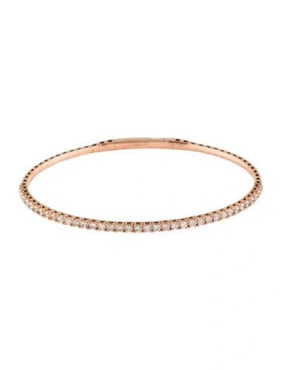 Pre-owned Bracelet 14k Diamond Flex Bangle , 6.25" In Multi