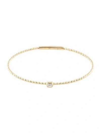 Pre-owned Bracelet 14k Diamond Flex Bangle , 6.5" In Multi