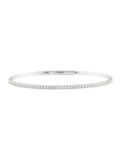 Pre-owned Bracelet 14k Diamond Flex Bangle , 6.5" In Multi