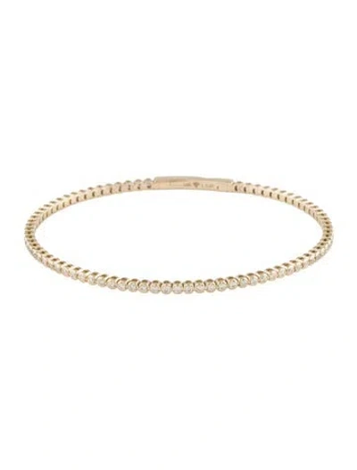 Pre-owned Bracelet 14k Diamond Flex Bangle , 6.75" In Multi