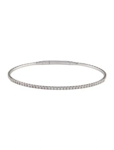 Pre-owned Bracelet 14k Diamond Flex Bangle , 6.75" In Multi