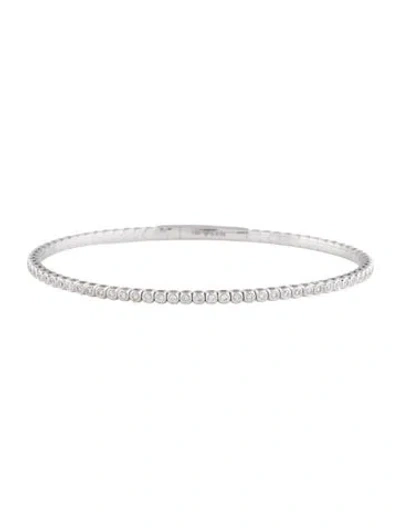 Pre-owned Bracelet 14k Diamond Flex Bangle , 6.75" In Multi