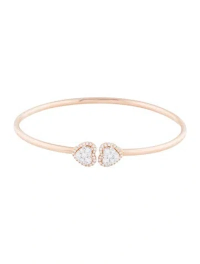 Pre-owned Bracelet 14k Diamond Flex Cuff Bangle, 7" In Multi