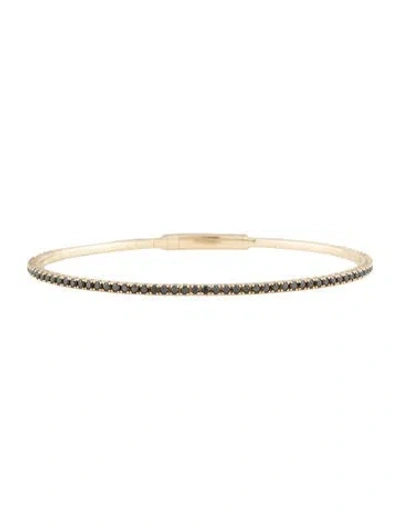 Pre-owned Bracelet 14k Diamond Flexi Bangle , 6.5" In Multi