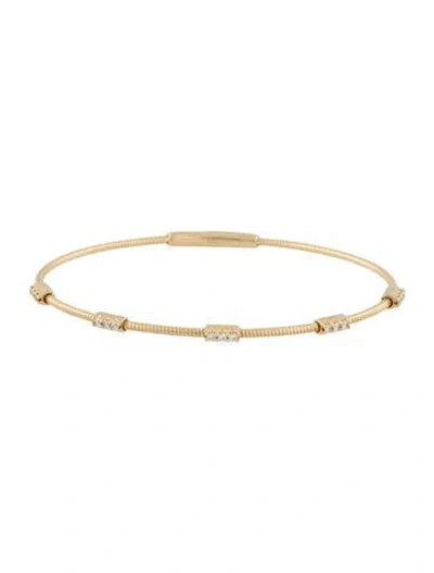 Pre-owned Bracelet 14k Diamond Flexible Bangle , 6.5" In Multi