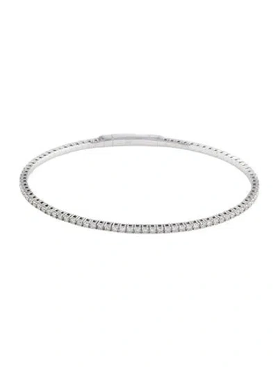 Pre-owned Bracelet 14k Diamond Flexible Bangle , 6.75" In Multi