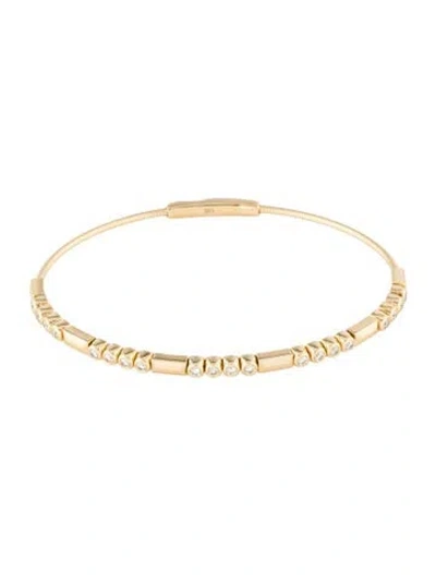Pre-owned Bracelet 14k Diamond Flexible Bangle , 6.75" In Multi