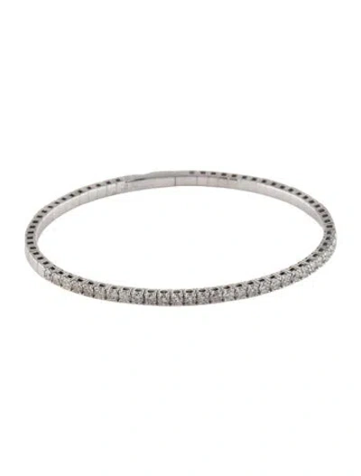 Pre-owned Bracelet 14k Diamond Flexible Bangle , 7.25" In Multi