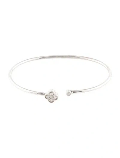 Pre-owned Bracelet 14k Diamond Flexible Cuff , 6.25" In Multi