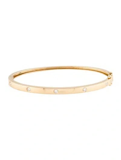 Pre-owned Bracelet 14k Diamond Hinge Bangle , 6.75" In Multi