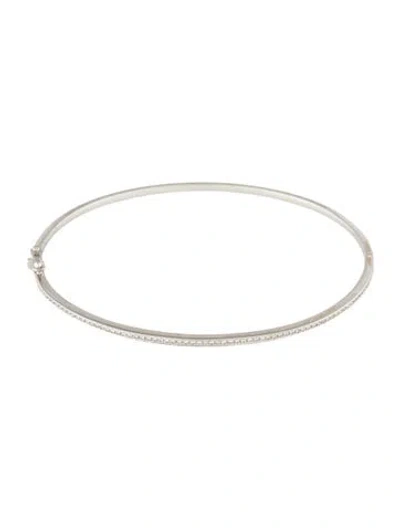 Pre-owned Bracelet 14k Diamond Hinged Bangle, 7" In Multi