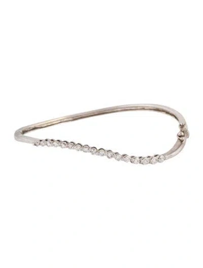 Pre-owned Bracelet 14k Diamond Hinged , 7" In Multi