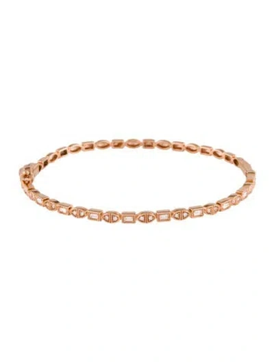 Pre-owned Bracelet 14k Diamond Hingle Bangle , 6.75" In Multi