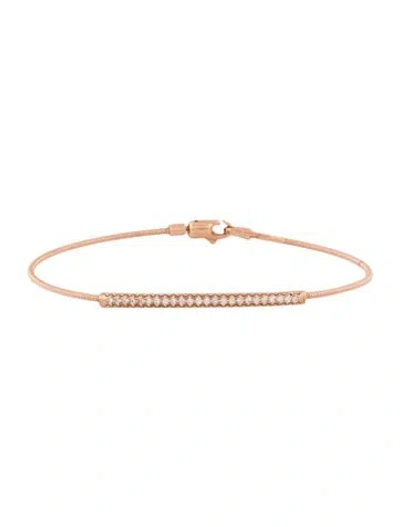 Pre-owned Bracelet 14k Diamond Line Bangle, 7" In Multi
