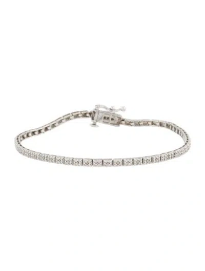 Pre-owned Bracelet 14k Diamond Line , 6.5" In Multi