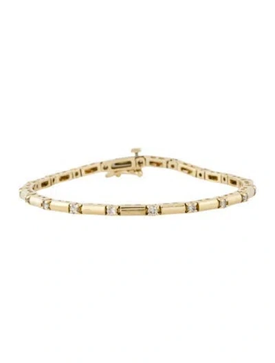 Pre-owned Bracelet 14k Diamond Line , 6.75" In Multi