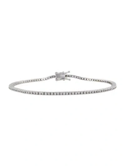 Pre-owned Bracelet 14k Diamond Line , 7.5" In Multi
