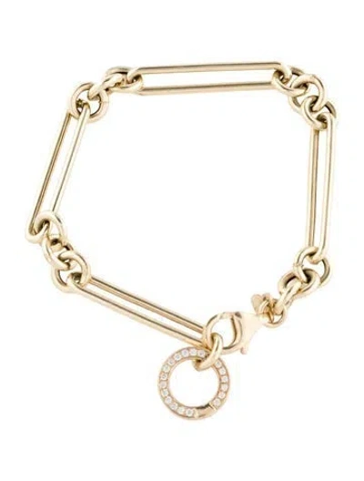 Pre-owned Bracelet 14k Diamond Link , 5.5" In Multi