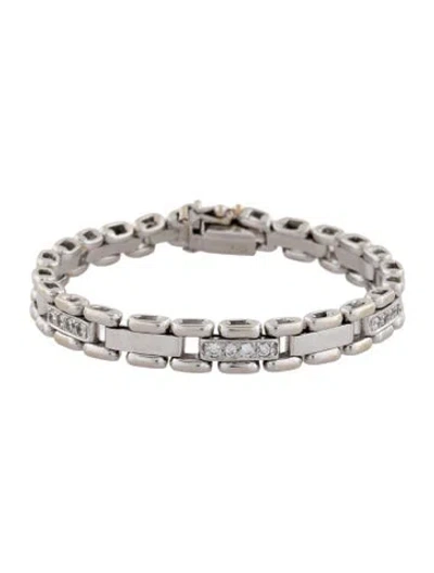 Pre-owned Bracelet 14k Diamond Link , 6" In Multi