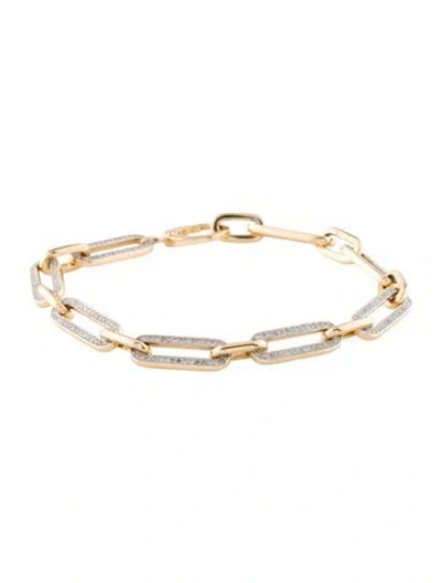 Pre-owned Bracelet 14k Diamond Link , 6" In Multi