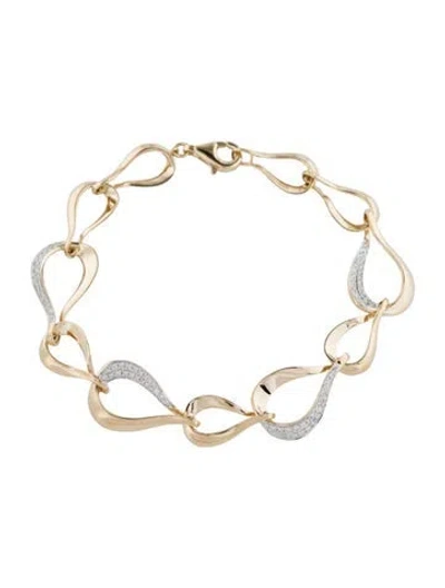 Pre-owned Bracelet 14k Diamond Link , 6.5" In Multi
