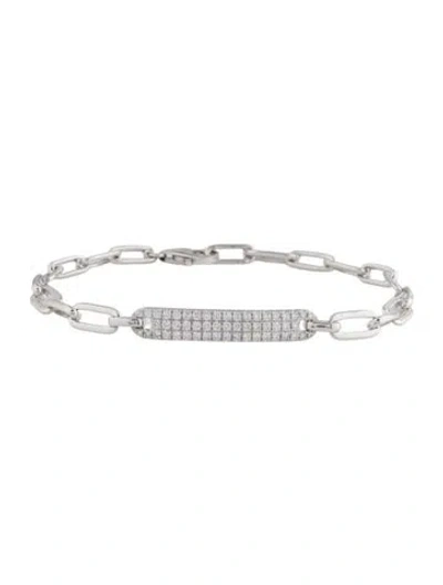 Pre-owned Bracelet 14k Diamond Link , 6.5" In Multi