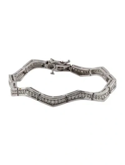 Pre-owned Bracelet 14k Diamond Link , 6.5" In Multi