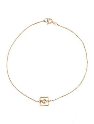 Pre-owned Bracelet 14k Diamond Link , 6.5" In Multi