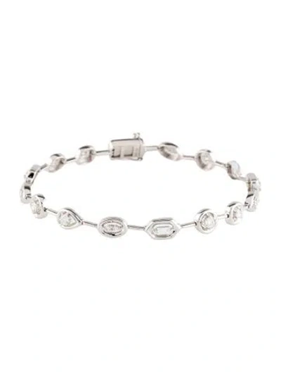 Pre-owned Bracelet 14k Diamond Link , 6.5" In Multi