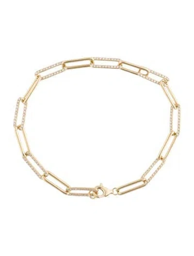 Pre-owned Bracelet 14k Diamond Link , 6.5" In Multi
