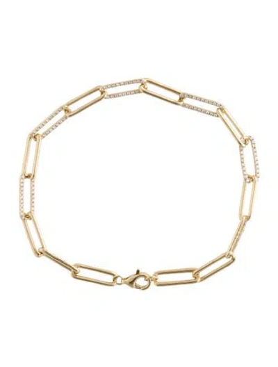 Pre-owned Bracelet 14k Diamond Link , 6.5" In Multi