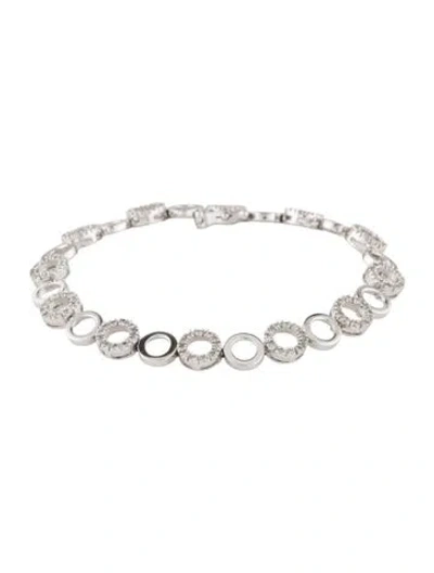 Pre-owned Bracelet 14k Diamond Link , 6.75" In Multi