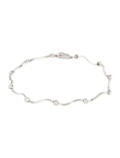 Pre-owned Bracelet 14k Diamond Link , 6.75" In Multi
