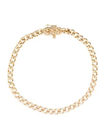 Pre-owned Bracelet 14k Diamond Link , 6.75" In Multi