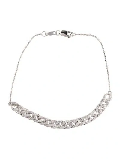 Pre-owned Bracelet 14k Diamond Link , 6.75" In Multi