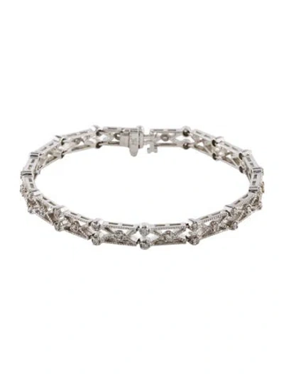 Pre-owned Bracelet 14k Diamond Link , 6.75" In Multi