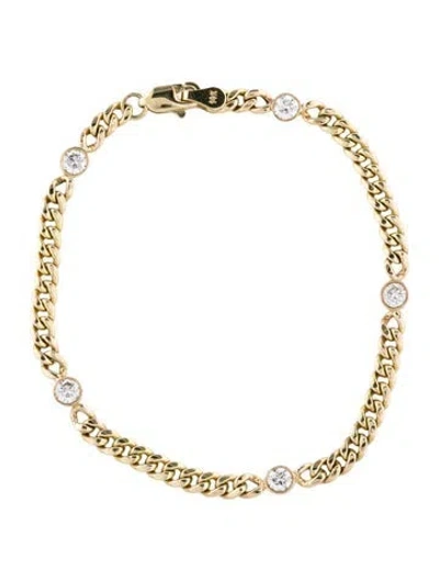 Pre-owned Bracelet 14k Diamond Link , 6.75" In Multi