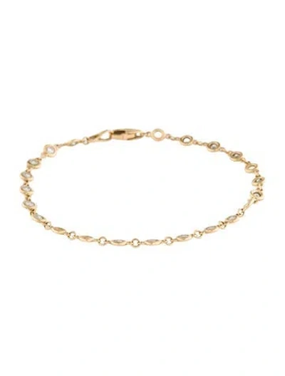 Pre-owned Bracelet 14k Diamond Link , 6.75" In Multi