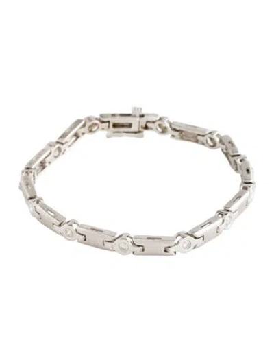 Pre-owned Bracelet 14k Diamond Link , 6.75" In Multi