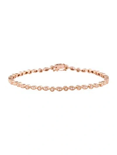 Pre-owned Bracelet 14k Diamond Link , 7" In Multi