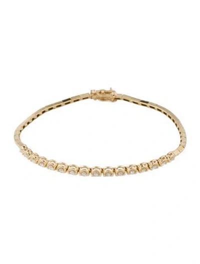 Pre-owned Bracelet 14k Diamond Link , 7" In Multi