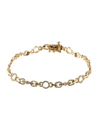 Pre-owned Bracelet 14k Diamond Link , 7" In Multi