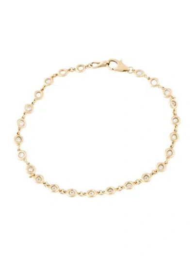 Pre-owned Bracelet 14k Diamond Link , 7" In Multi