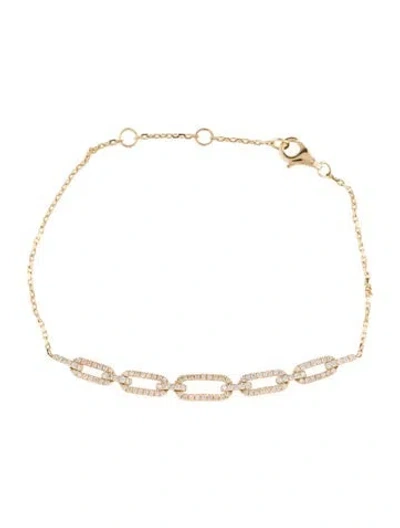 Pre-owned Bracelet 14k Diamond Link , 7" In Multi